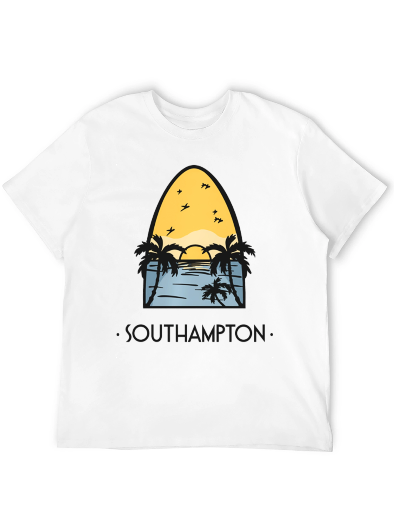 Camiseta Negra Southampton Estilo Surfista