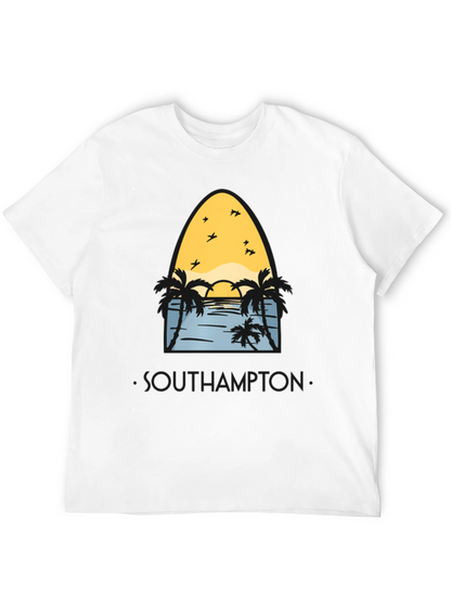 Camiseta Negra Southampton Estilo Surfista