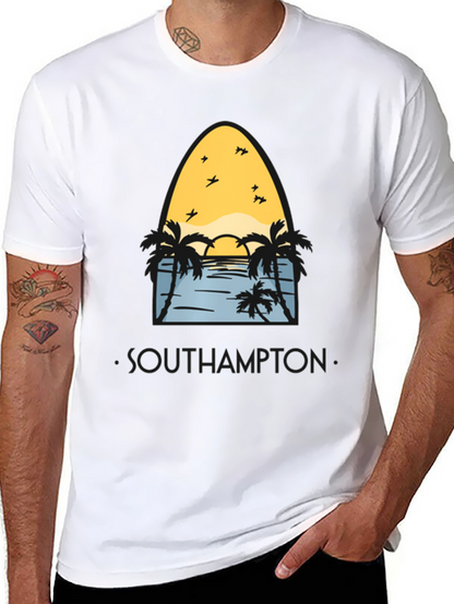 Camiseta Negra Southampton Estilo Surfista