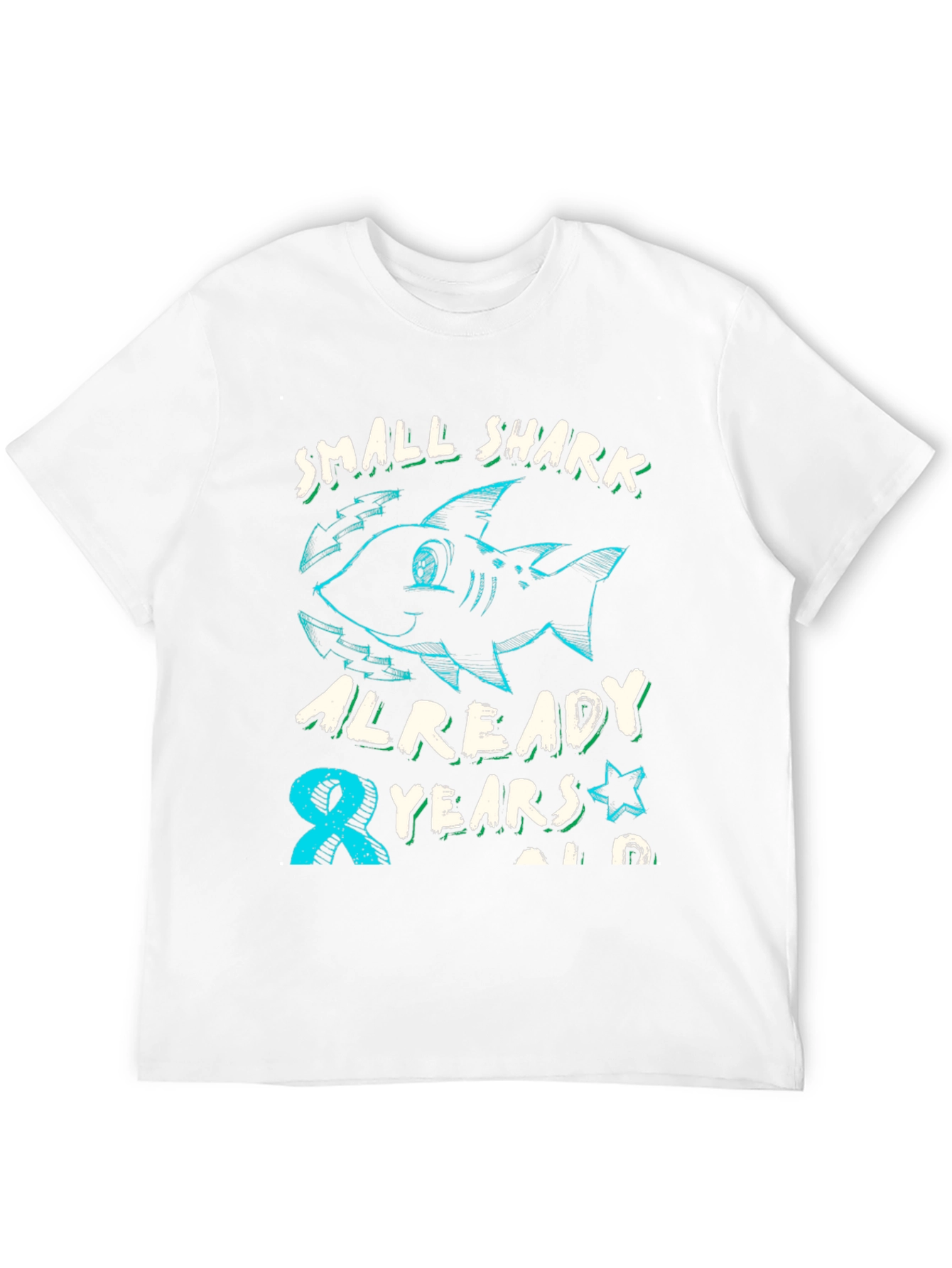 Camiseta Niño Tiburón Cumpleaños 8 Años