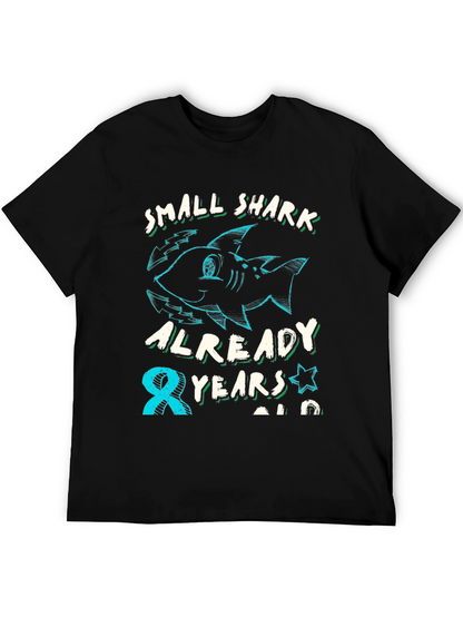 Camiseta Niño Tiburón Cumpleaños 8 Años