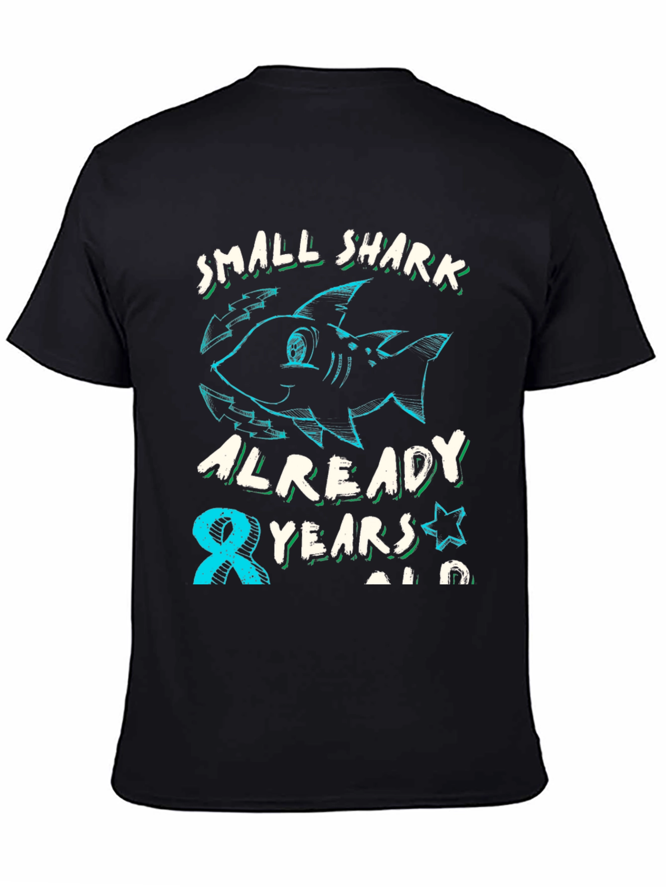 Camiseta Niño Tiburón Cumpleaños 8 Años