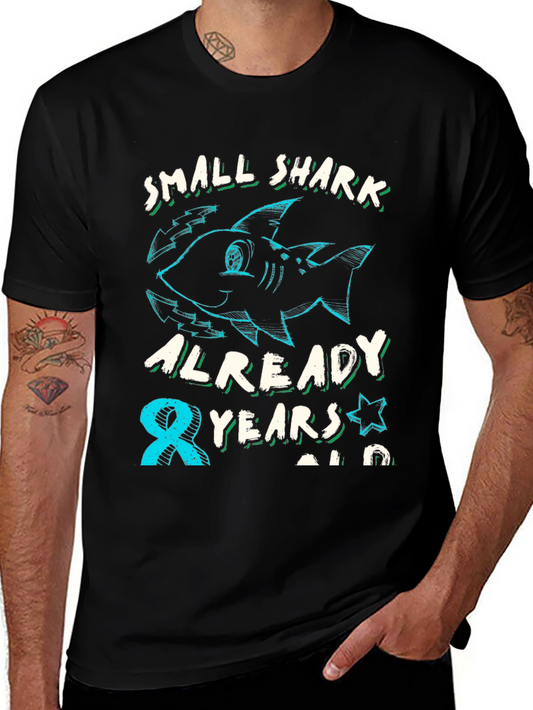 Camiseta Niño Tiburón Cumpleaños 8 Años