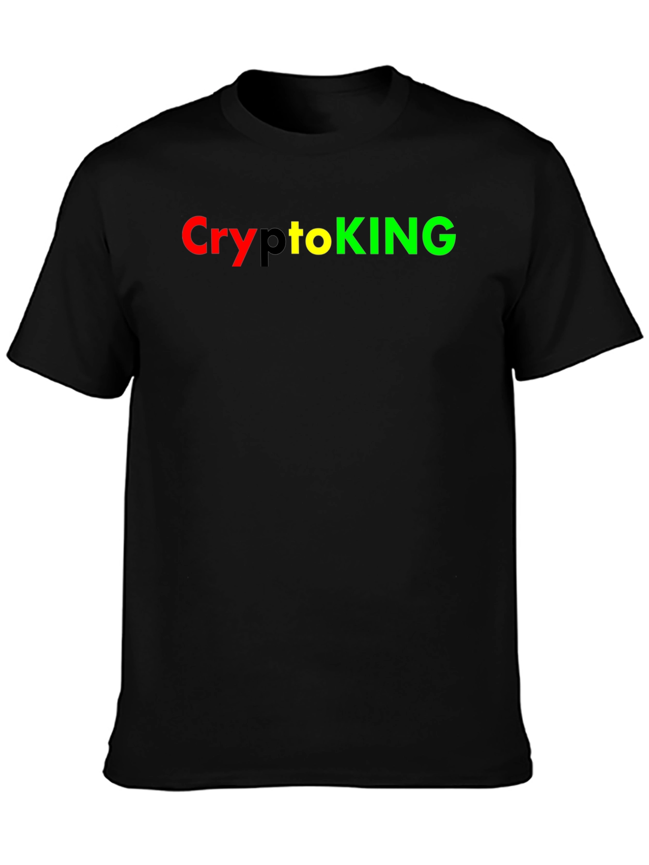 Camiseta Negra CryptoKING - Diseño Moderno