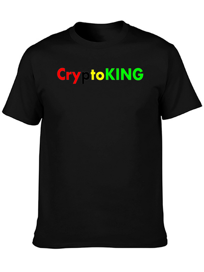 Camiseta Negra CryptoKING - Diseño Moderno