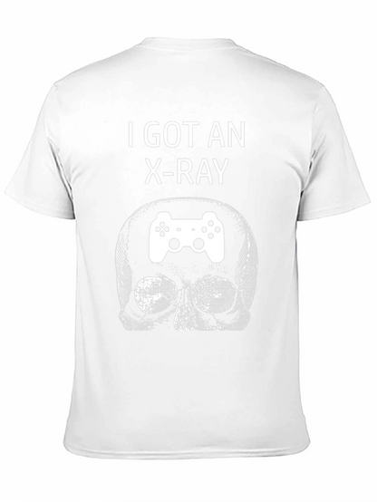 Camiseta Negra con Diseño de Calavera Gamer Rayos X