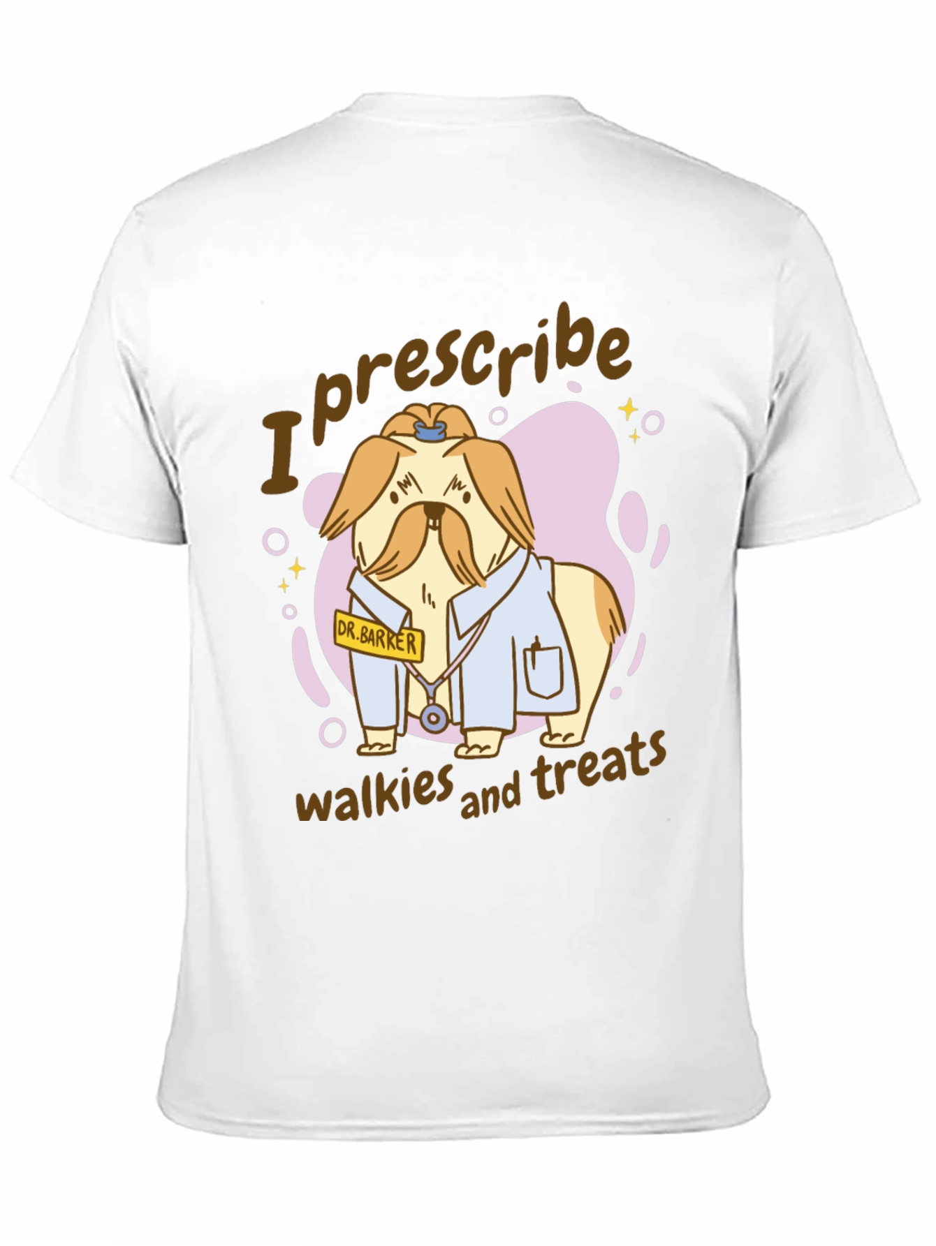 Camiseta Negra con Diseño de Perro Doctor