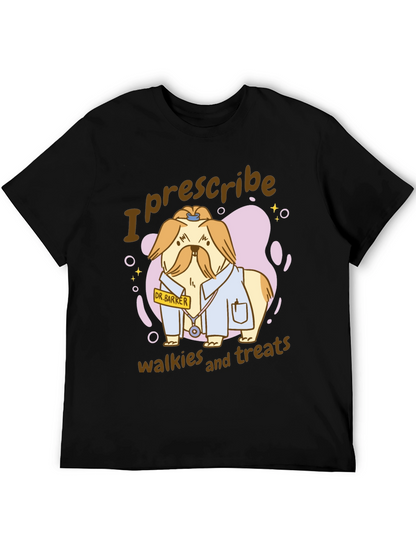 Camiseta Negra con Diseño de Perro Doctor