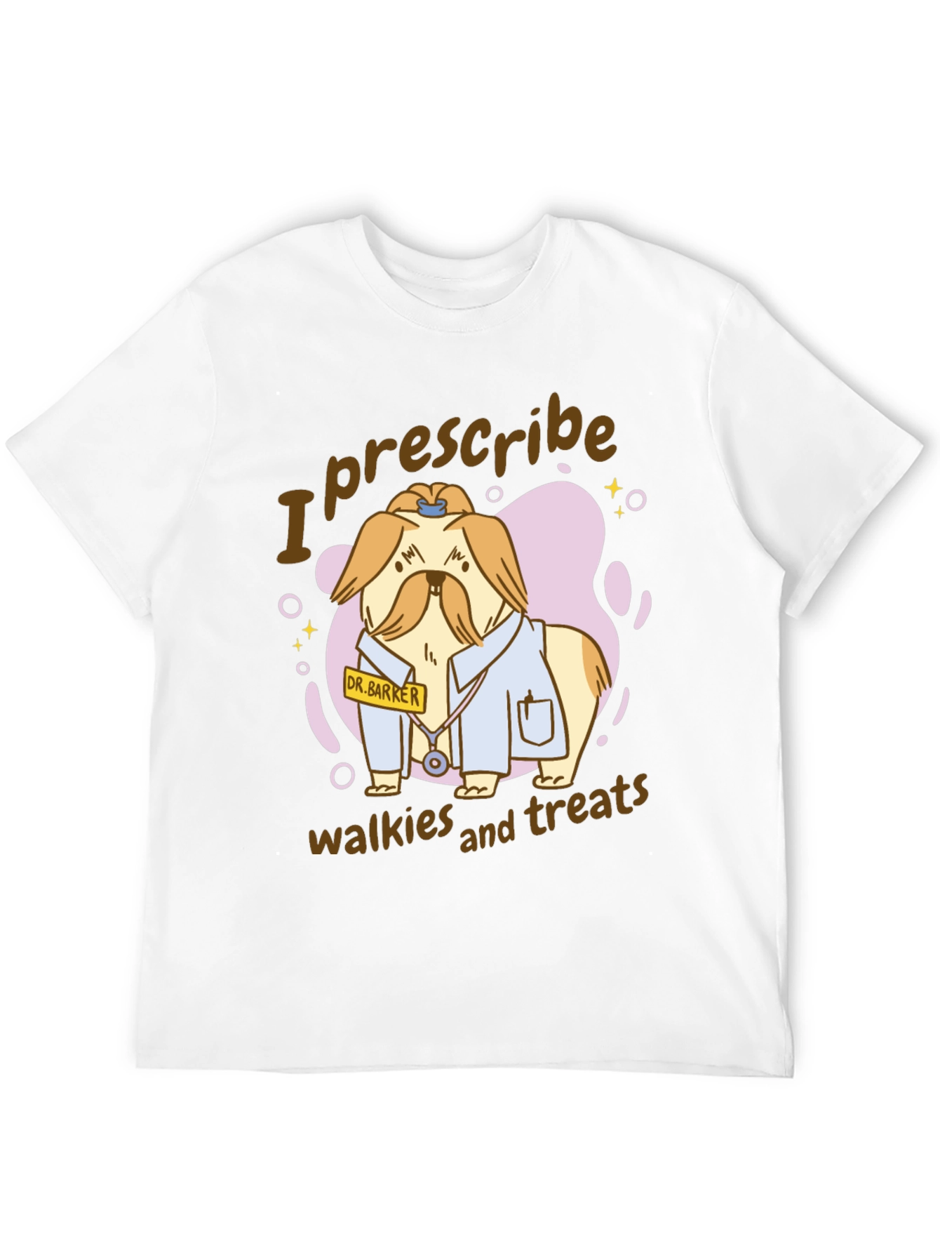 Camiseta Negra con Diseño de Perro Doctor