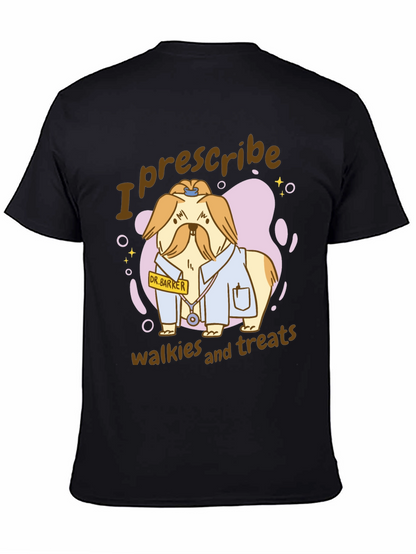 Camiseta Negra con Diseño de Perro Doctor