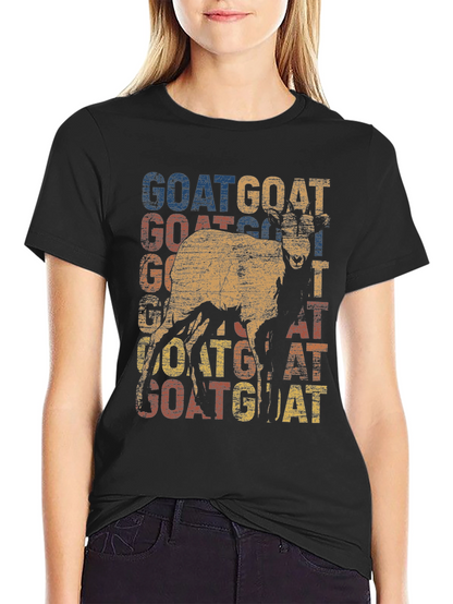 Camiseta con diseño retro de cabra GOAT