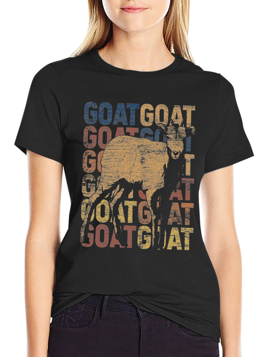 Camiseta con diseño retro de cabra GOAT