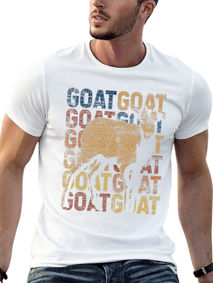 Camiseta con diseño retro de cabra GOAT