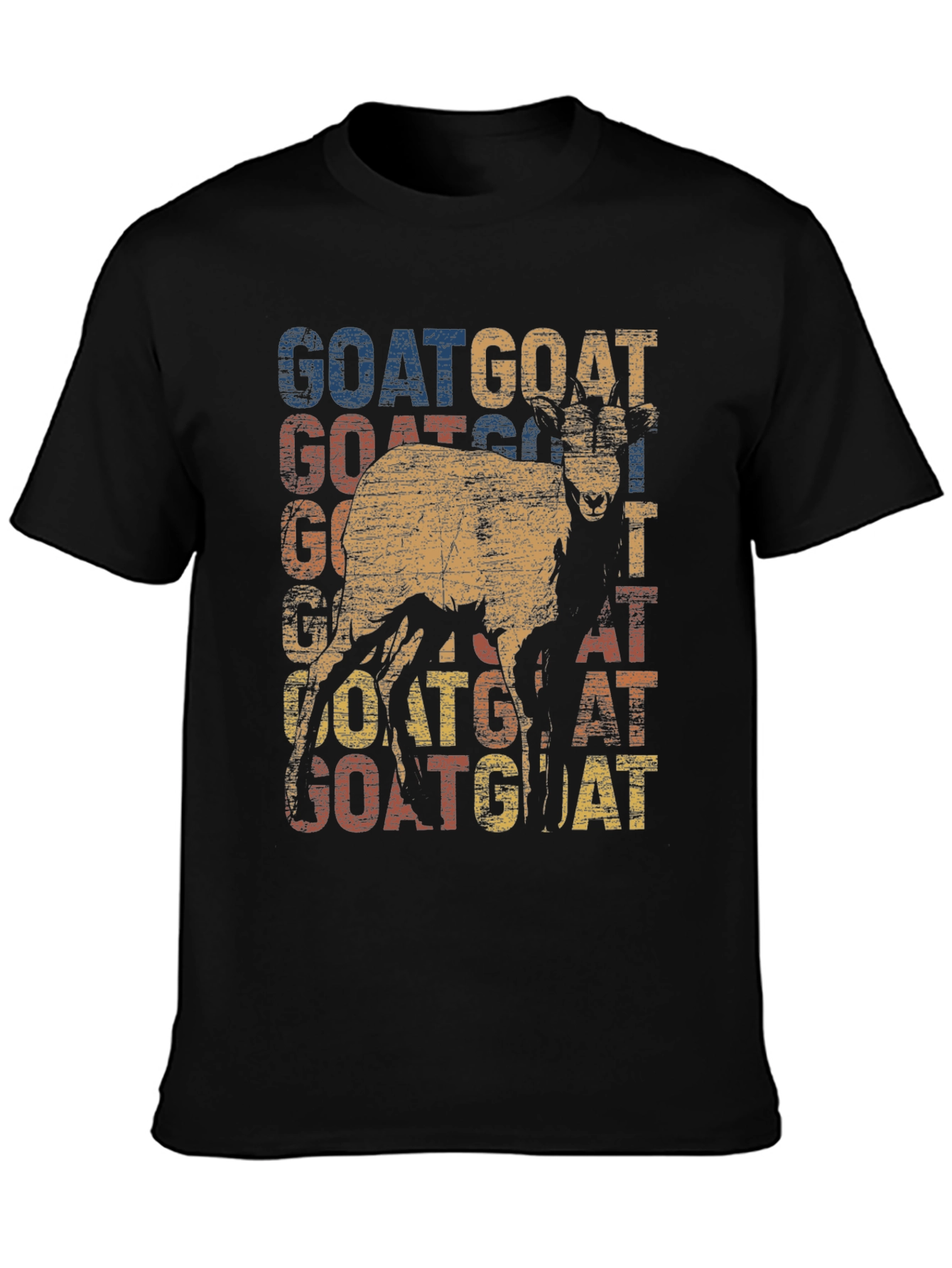 Camiseta con diseño retro de cabra GOAT