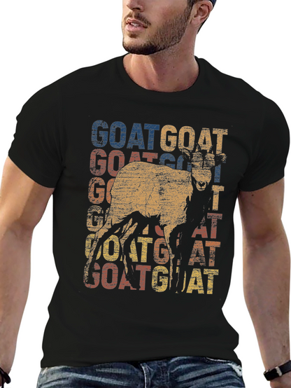 Camiseta con diseño retro de cabra GOAT