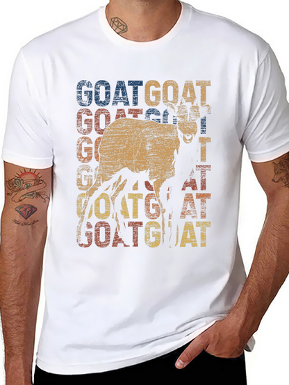 Camiseta con diseño retro de cabra GOAT
