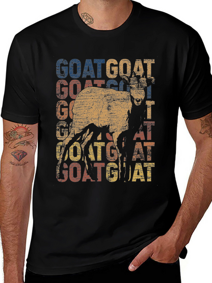Camiseta con diseño retro de cabra GOAT