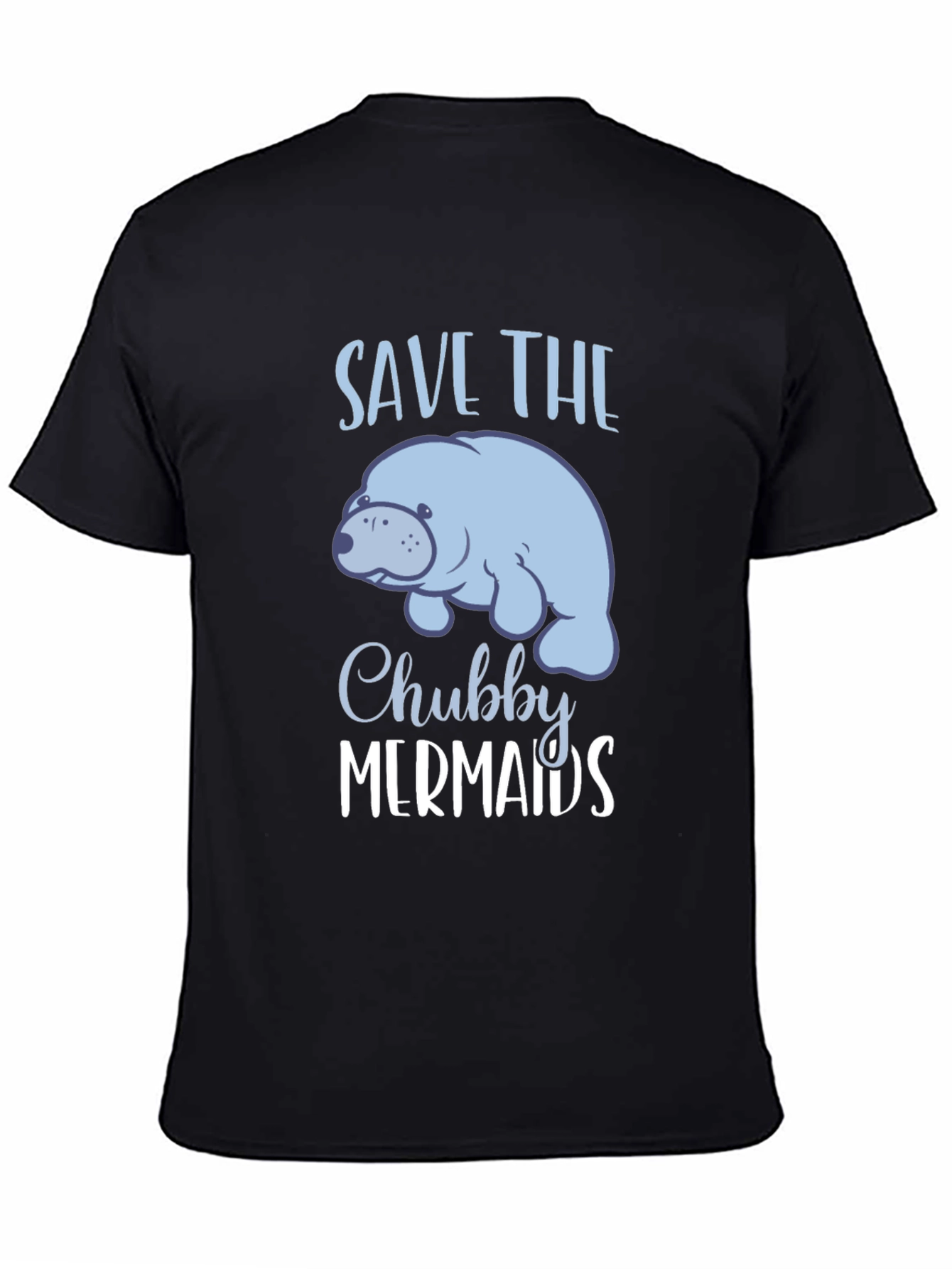 Camiseta Negra Save the Chubby Mermaids