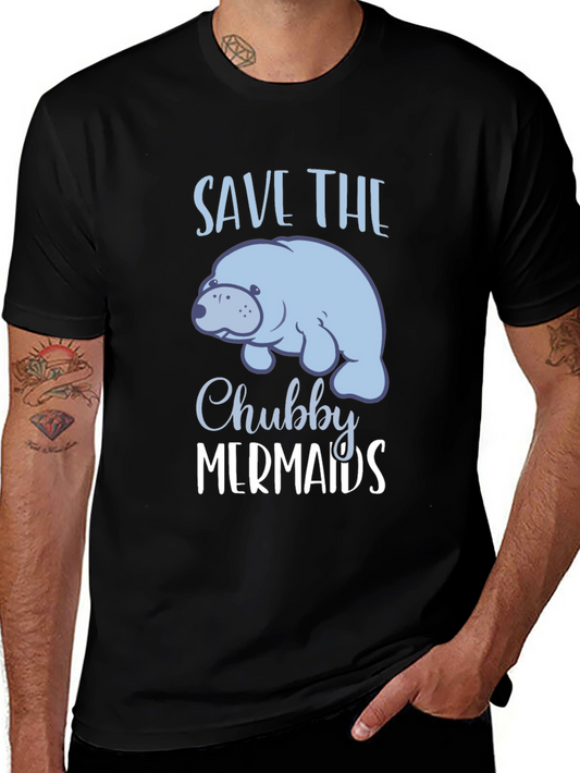 Camiseta Negra Save the Chubby Mermaids