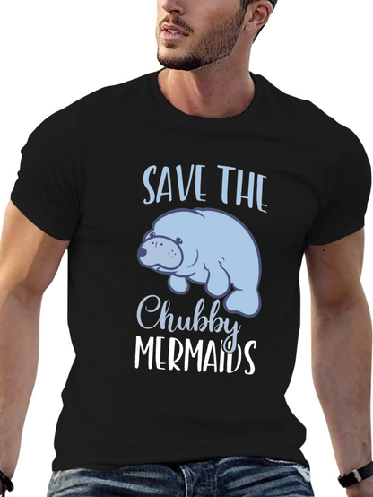 Camiseta Negra Save the Chubby Mermaids