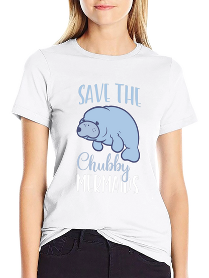 Camiseta Negra Save the Chubby Mermaids