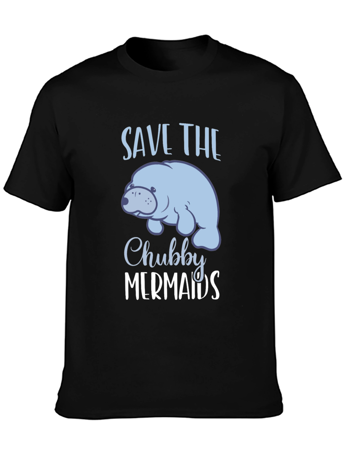 Camiseta Negra Save the Chubby Mermaids