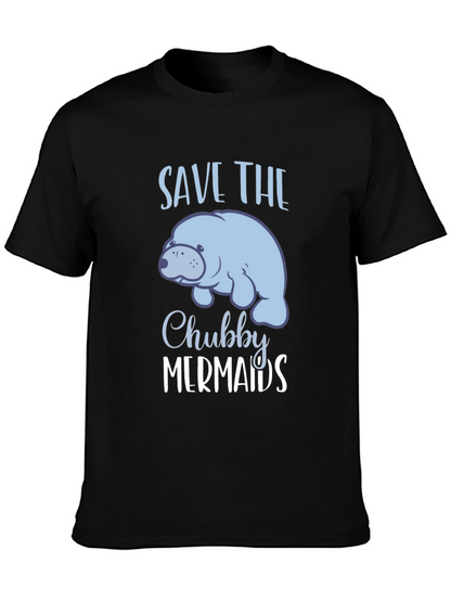 Camiseta Negra Save the Chubby Mermaids