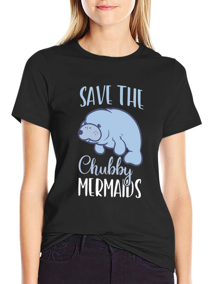 Camiseta Negra Save the Chubby Mermaids
