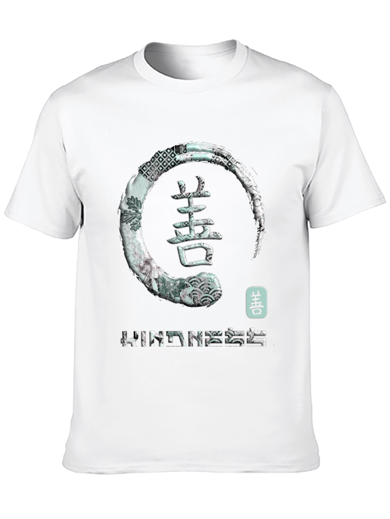 Camiseta Negra con Diseño Zen Bondad