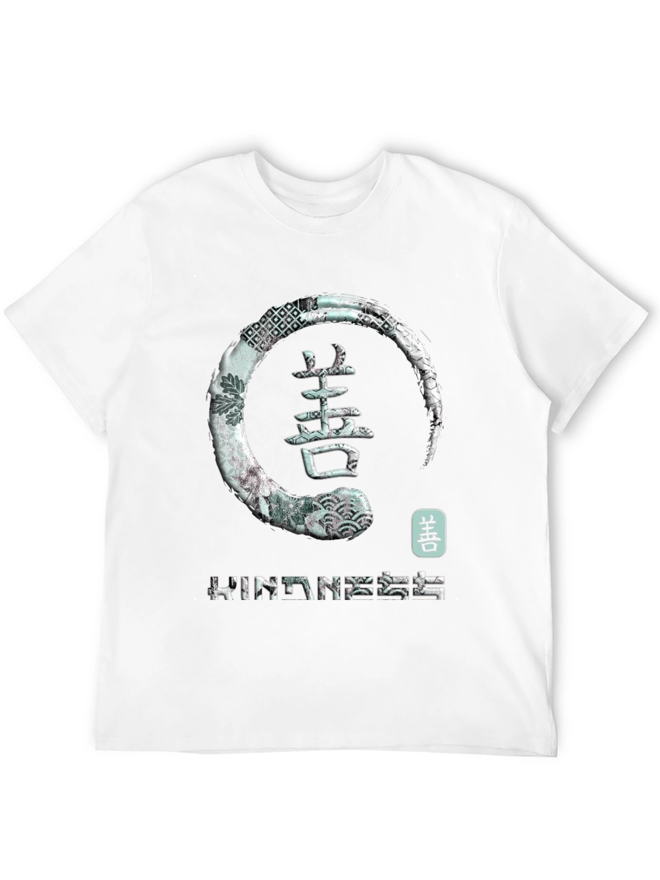 Camiseta Negra con Diseño Zen Bondad