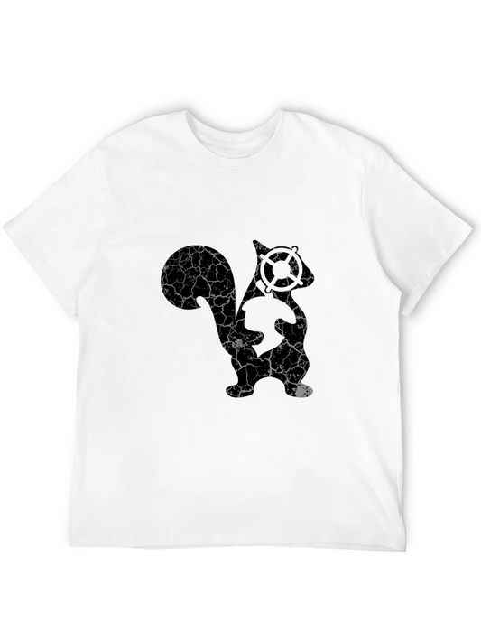 Camiseta Negra con Diseño de Skuntank