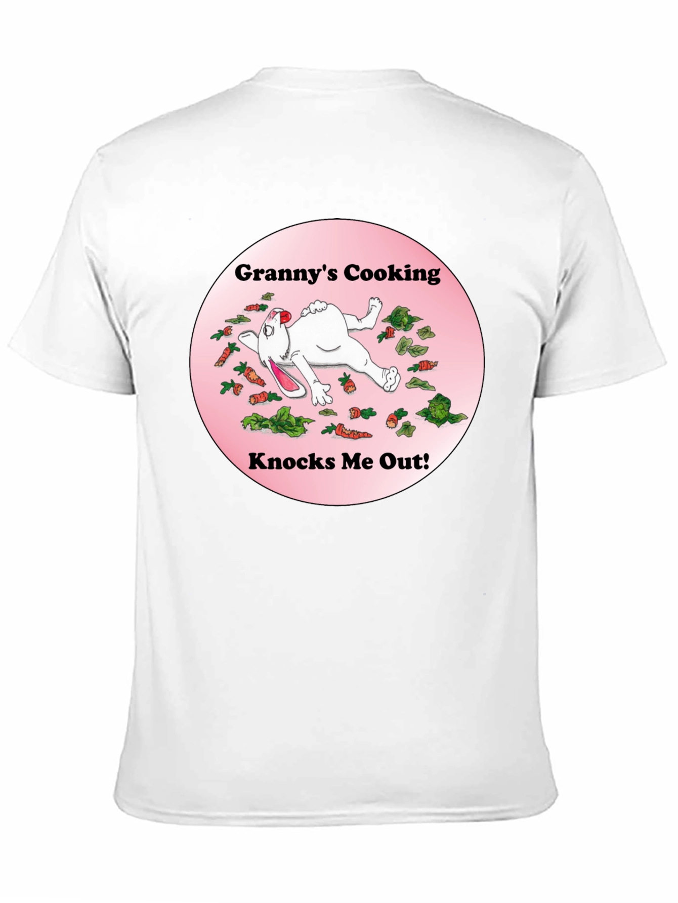 Camiseta Negra: Grannys Cooking Knocks Me Out!