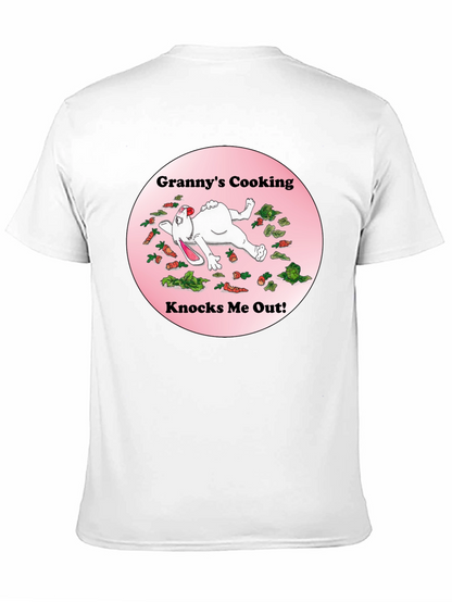 Camiseta Negra: Grannys Cooking Knocks Me Out!