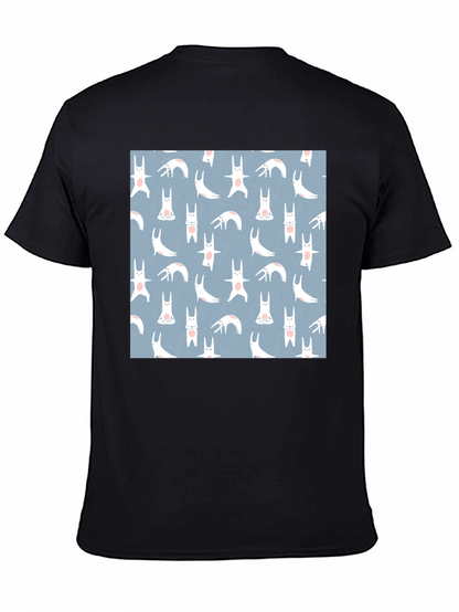 Camiseta Negra con Diseño de Conejos Yoga