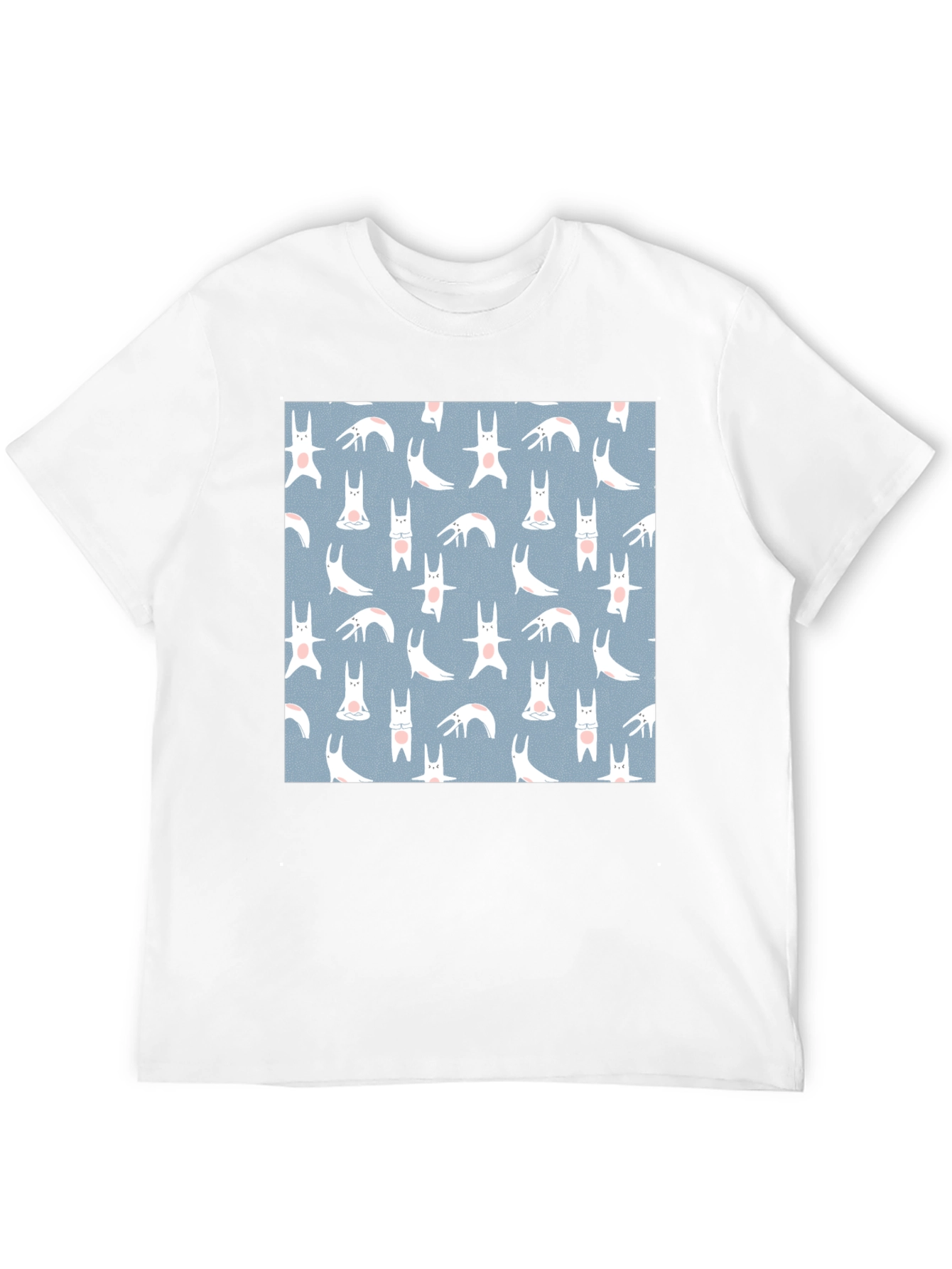 Camiseta Negra con Diseño de Conejos Yoga