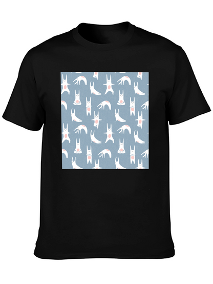 Camiseta Negra con Diseño de Conejos Yoga