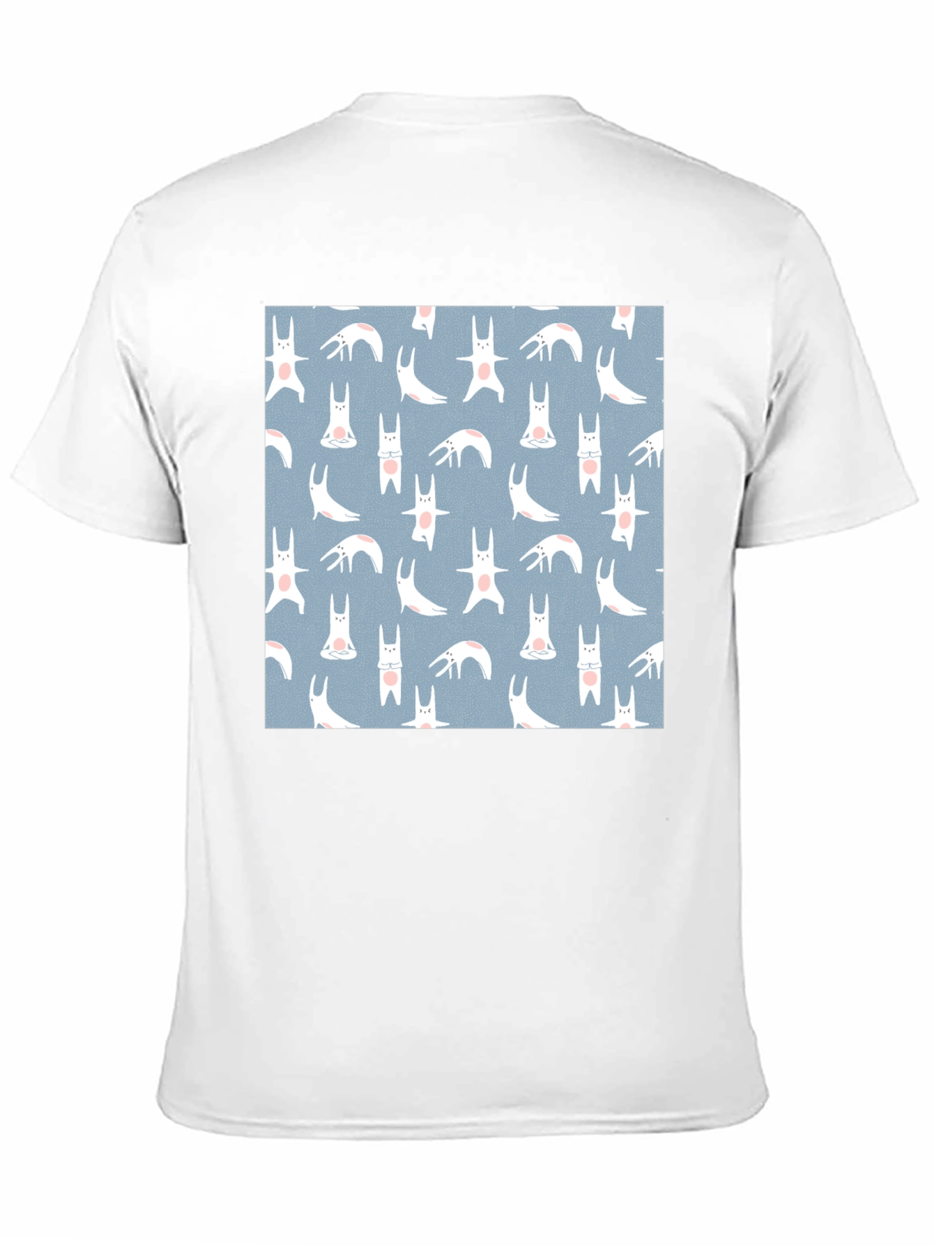 Camiseta Negra con Diseño de Conejos Yoga