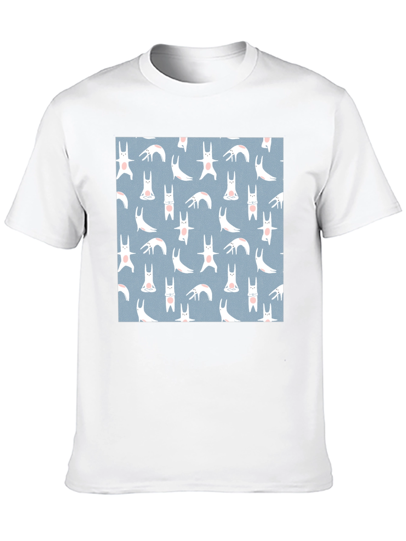 Camiseta Negra con Diseño de Conejos Yoga
