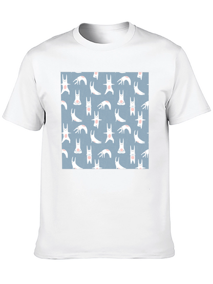 Camiseta Negra con Diseño de Conejos Yoga