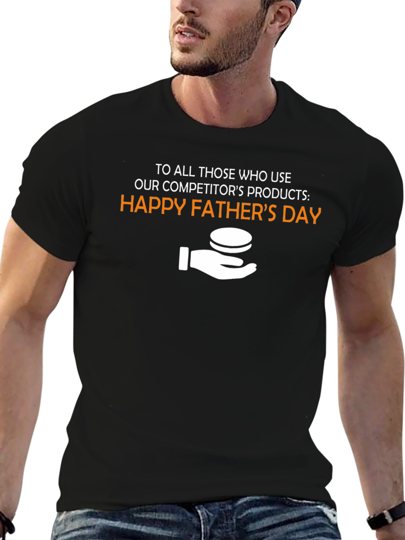 Camiseta Negra: Feliz Día del Padre - Original