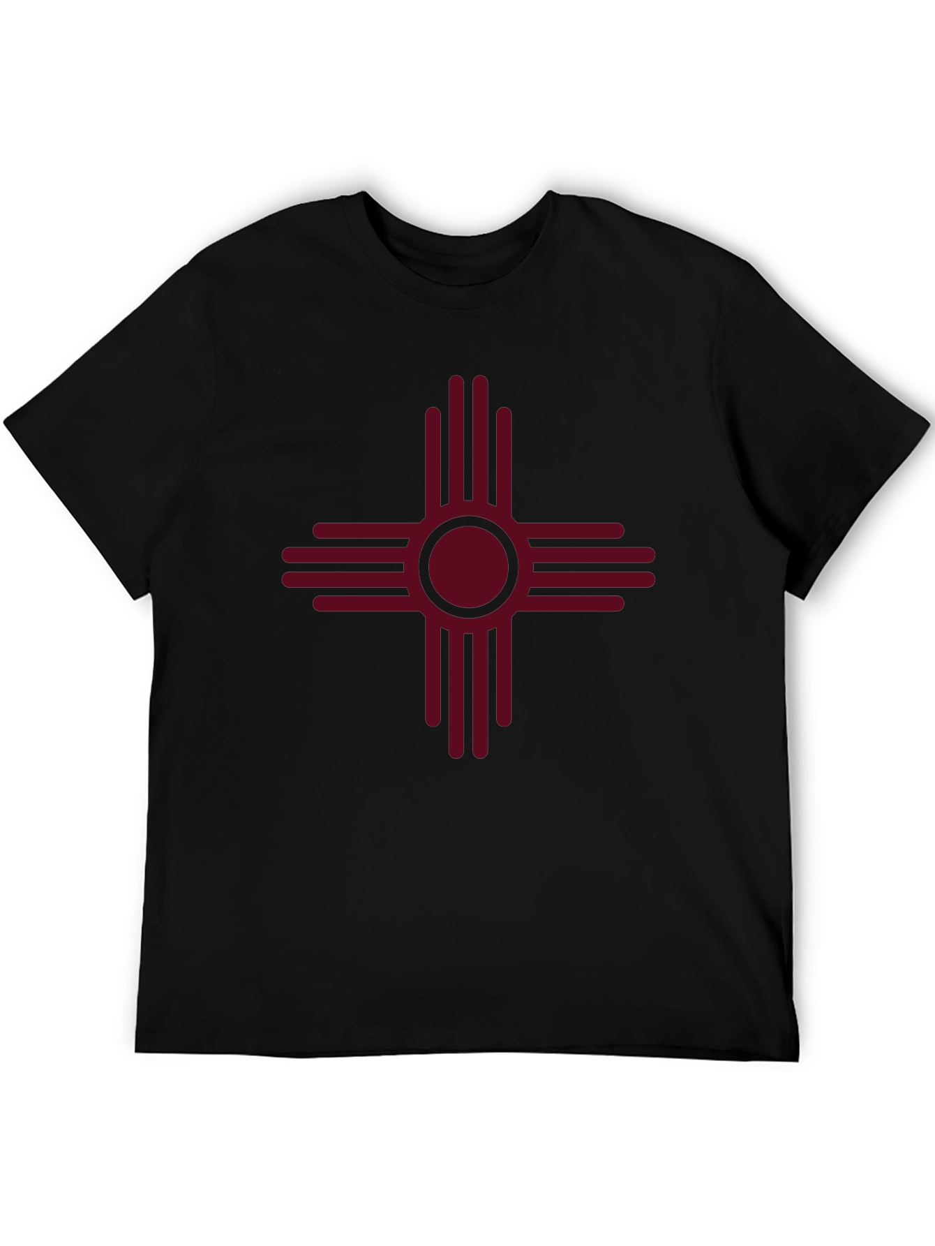 Camiseta Negra con Símbolo Sol de Zia
