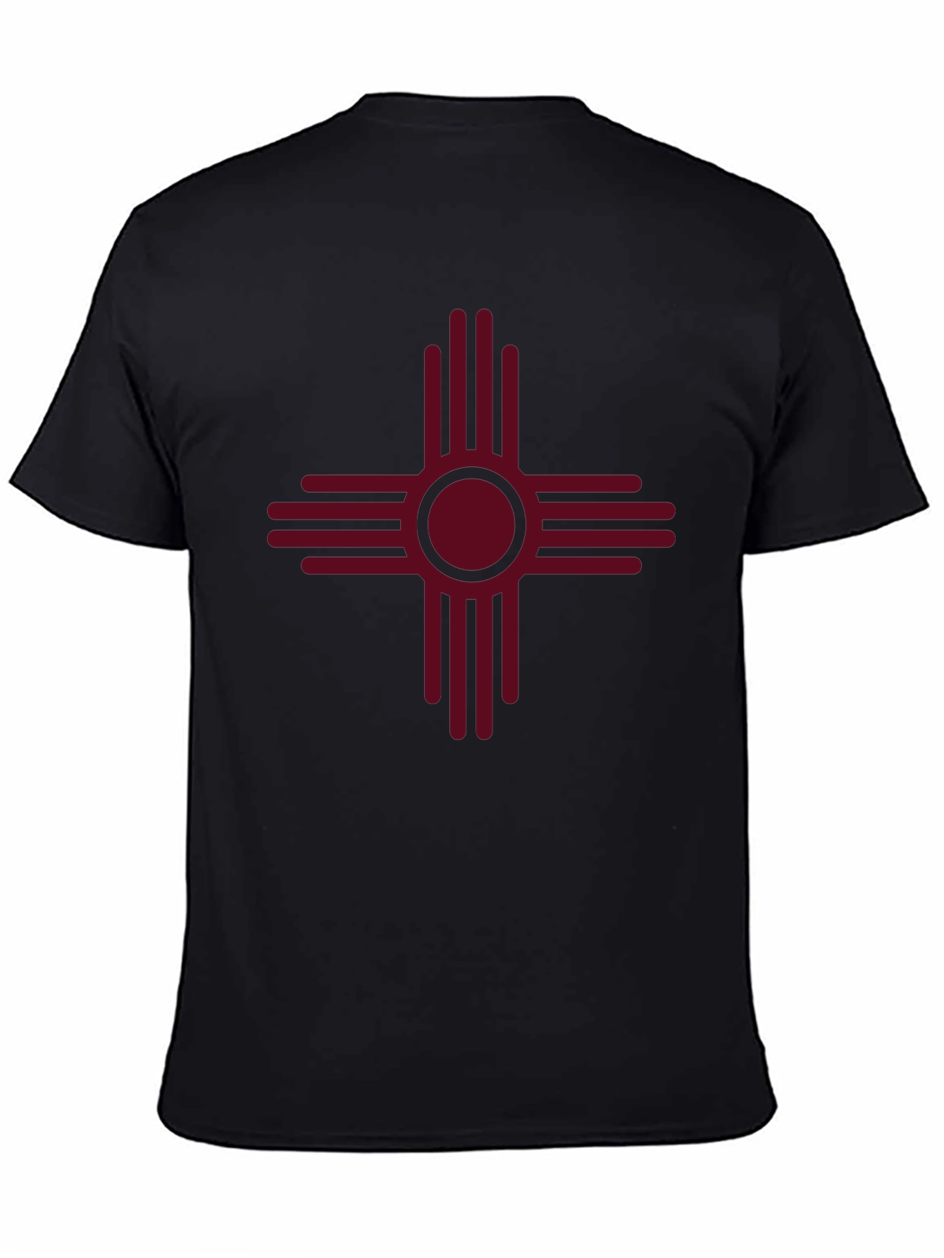Camiseta Negra con Símbolo Sol de Zia