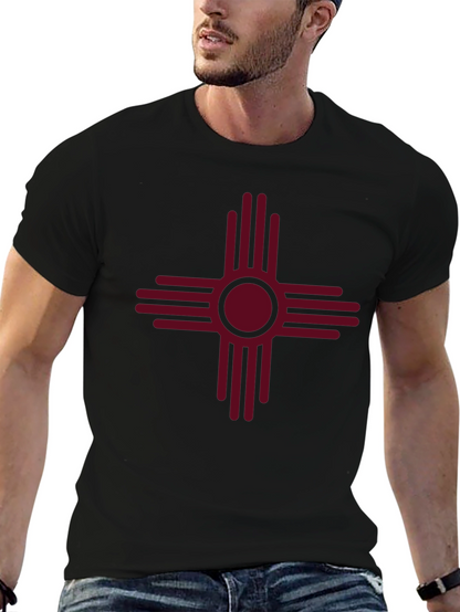 Camiseta Negra con Símbolo Sol de Zia