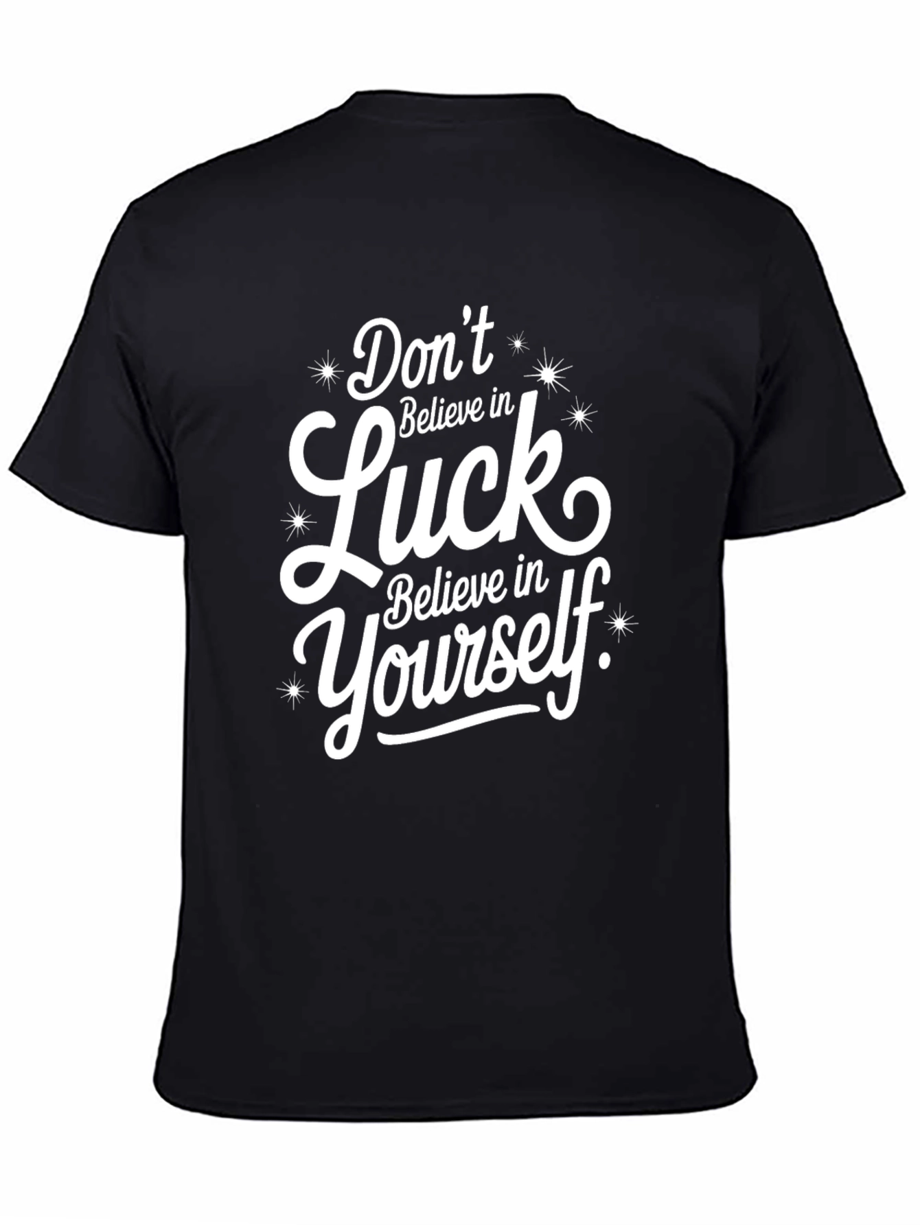 Camiseta Negra: Cree en Ti Mismo