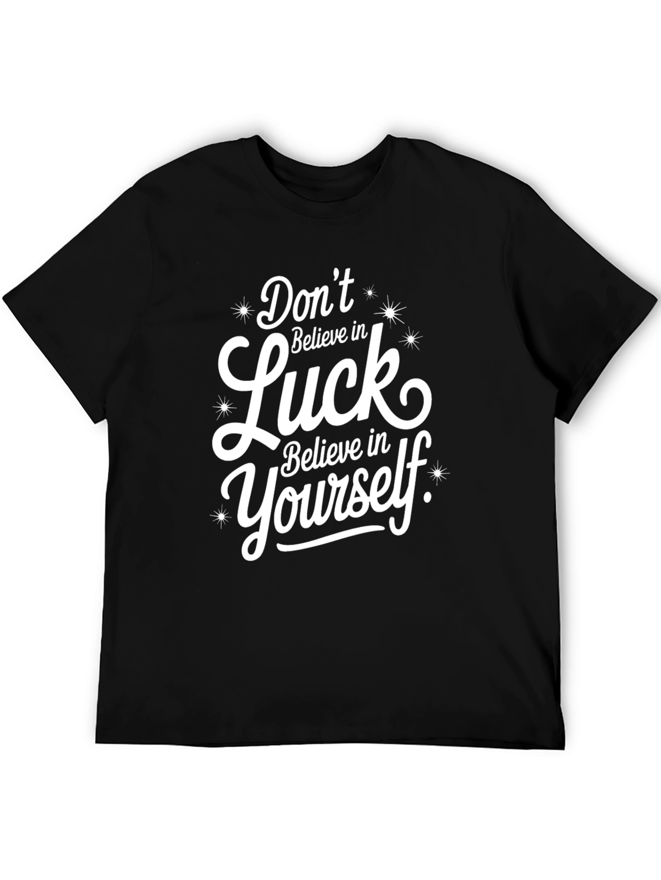 Camiseta Negra: Cree en Ti Mismo