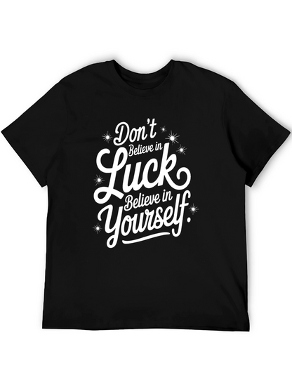 Camiseta Negra: Cree en Ti Mismo