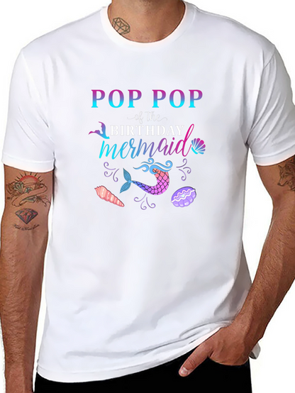 Camiseta Pop Pop of the Birthday Mermaid