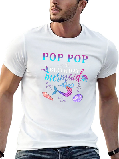Camiseta Pop Pop of the Birthday Mermaid