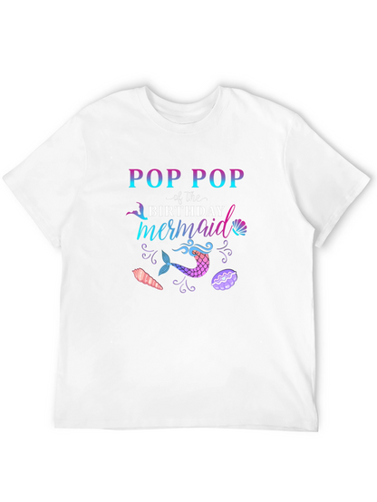 Camiseta Pop Pop of the Birthday Mermaid