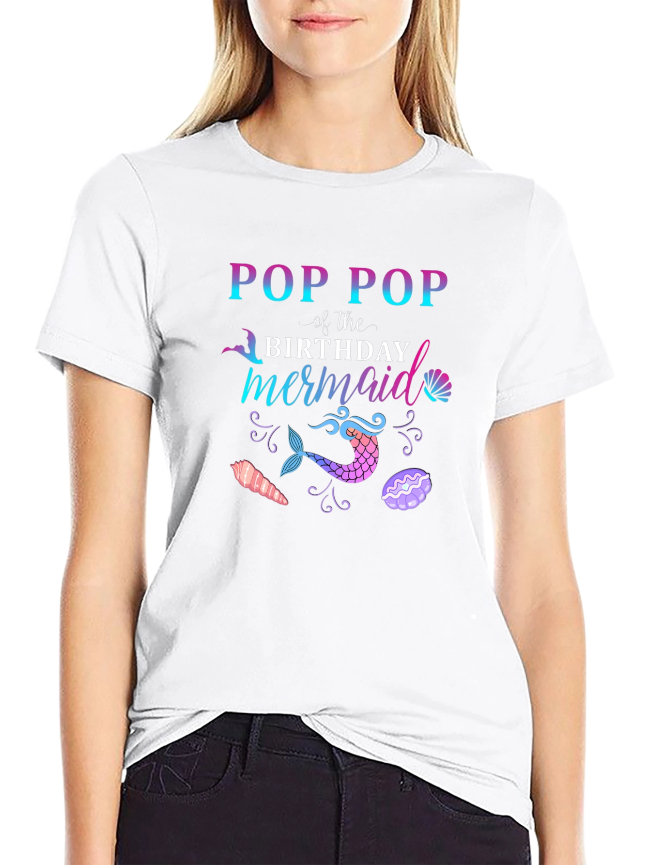 Camiseta Pop Pop of the Birthday Mermaid